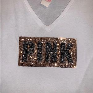 PINK Victoria's Secret Tops - VS bling V Neck PINK Victoria's Secret Tops - VS bling V Neck